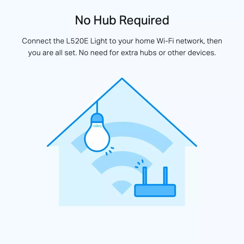 TP-Link Tapo L520E išmanioji LED lemputė, E27, reguliuojamas ryškumas, dienos šviesa, Wi-Fi