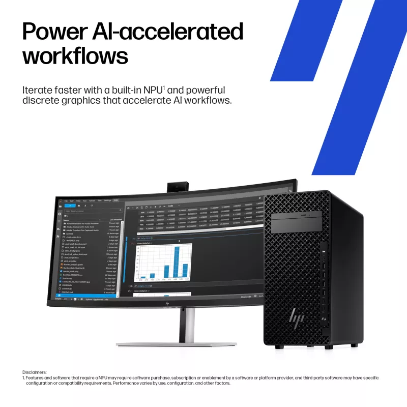 HP Z2 Tower G1i Intel Core Ultra 9 285K 64 GB DDR5-SDRAM 2 TB SSD NVIDIA RTX 2000 Ada Windows 11 Pro darbo stotis, AI darbo stotis, AI asmeninis kompiuteris, juoda