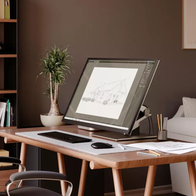 ALOGIC Clarity Max Touch 32C4KPDWT jutiklinis monitorius, 32 colių, 3840x2160 4K UHD, 65 W Power Delivery, 8MP internetinė kamera, USB šakotuvas, juodas/sidabrinis