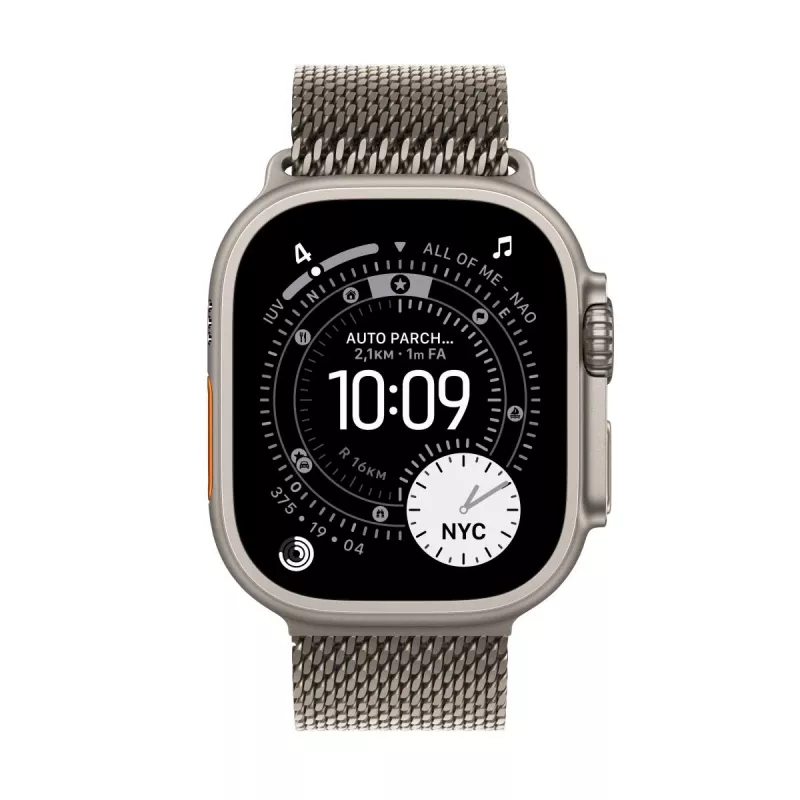APPLE Watch Ultra 3 (2025) 5G 49mm natūralaus titano korpusas su natūralaus titano Milano kilpa M