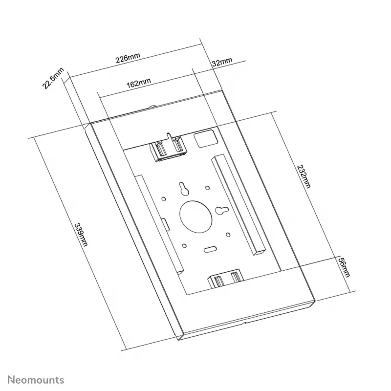 Neomounts WL15-650WH1 Planšetinio kompiuterio laikiklis ant sienos 9,7-11 colių – užrakinamas