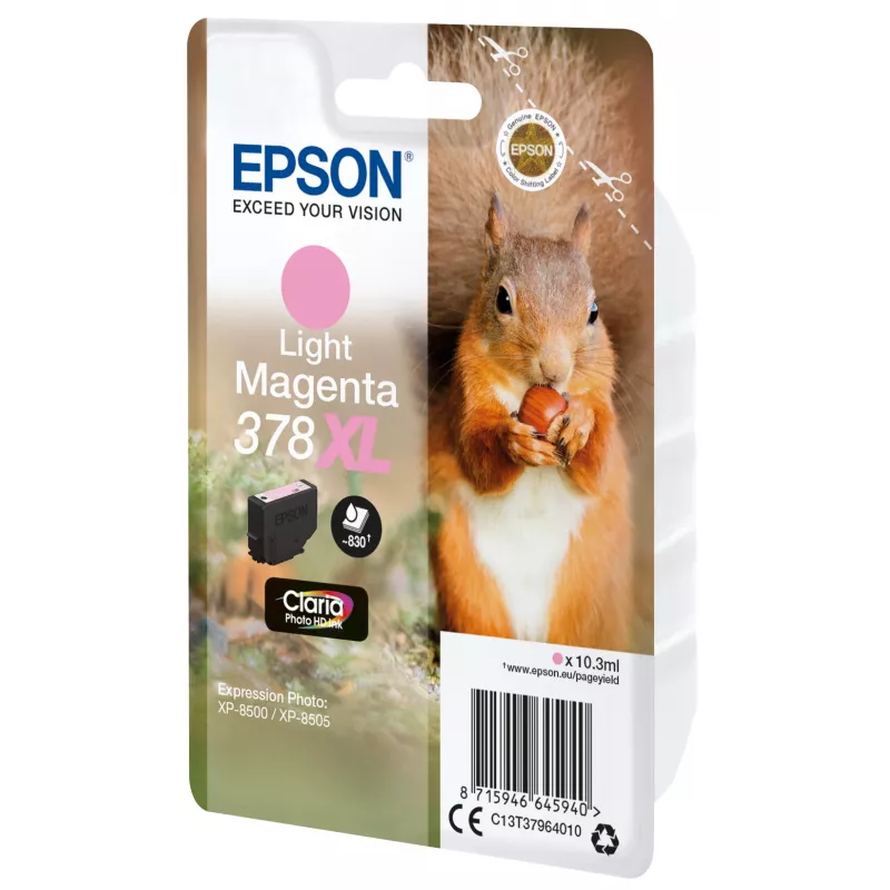 Epson 378XL šviesiai purpurinis originalus kasetė Claria Photo HD (C13T37964010)