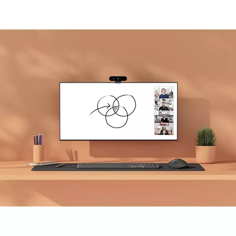 Logitech Scribe 960-001332 lentos kamera, Full HD 1080p, 15 fps, USB, Bluetooth, balkšva
