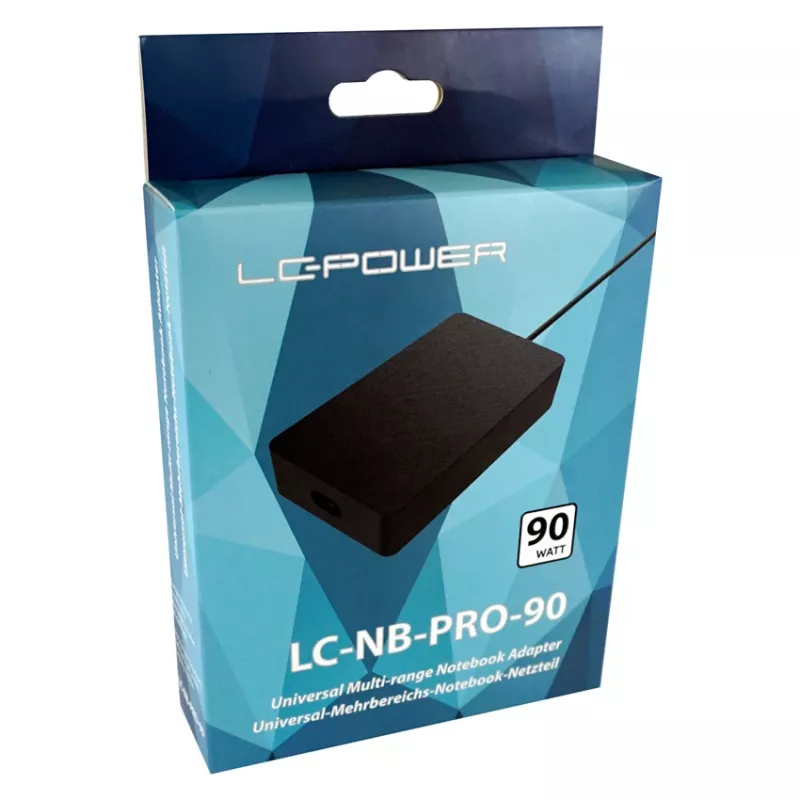 Universalus nešiojamojo kompiuterio maitinimo šaltinis LC-POWER LC-NB-PRO-90, 90 W