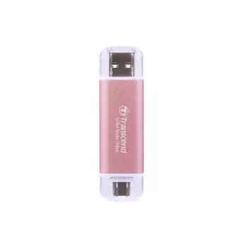 TRANSCEND ESD310p - 1TB nešiojamas SSD - USB Type-A / USB Type-C - rožinė