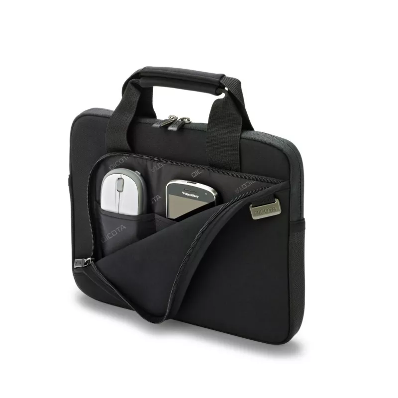 DICOTA Smart Skin – 13–13.3 col. nešiojamojo kompiuterio dėklas – juoda / neoprenas su 100 % perdirbto paviršiaus audiniu
