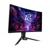 ASROCK Gaming Monitor Pg27qrt2a - 27 colių - 2560 x 1440 QHD - Išlenktas - 180 Hz - Juodas