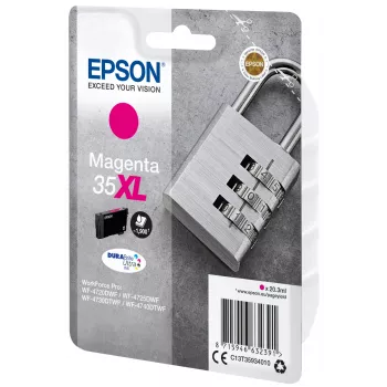 Epson Padlock Singlepack Magenta 35XL DURABrite Ultra rašalas, didelės talpos, 20,3 ml, 1 vnt., 1900 puslapių