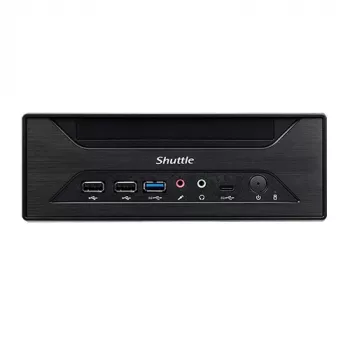 Shuttle XPC slim Barebone XH610 - S1700, Intel H610, 1xDP, 1xHDMI, 1x VGA, 2x COM (RS232), 2x LAN (2.5G ir 1G), 1x slim 5,25 colio, 2x 3,5 colio, 2x M.2, 24/7 nuolatinis darbas