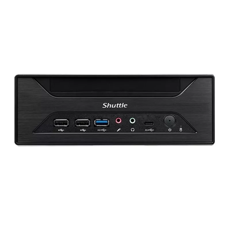 Shuttle XPC slim Barebone XH610 - S1700, Intel H610, 1xDP, 1xHDMI, 1x VGA, 2x COM (RS232), 2x LAN (2.5G ir 1G), 1x slim 5,25 colio, 2x 3,5 colio, 2x M.2, 24/7 nuolatinis darbas