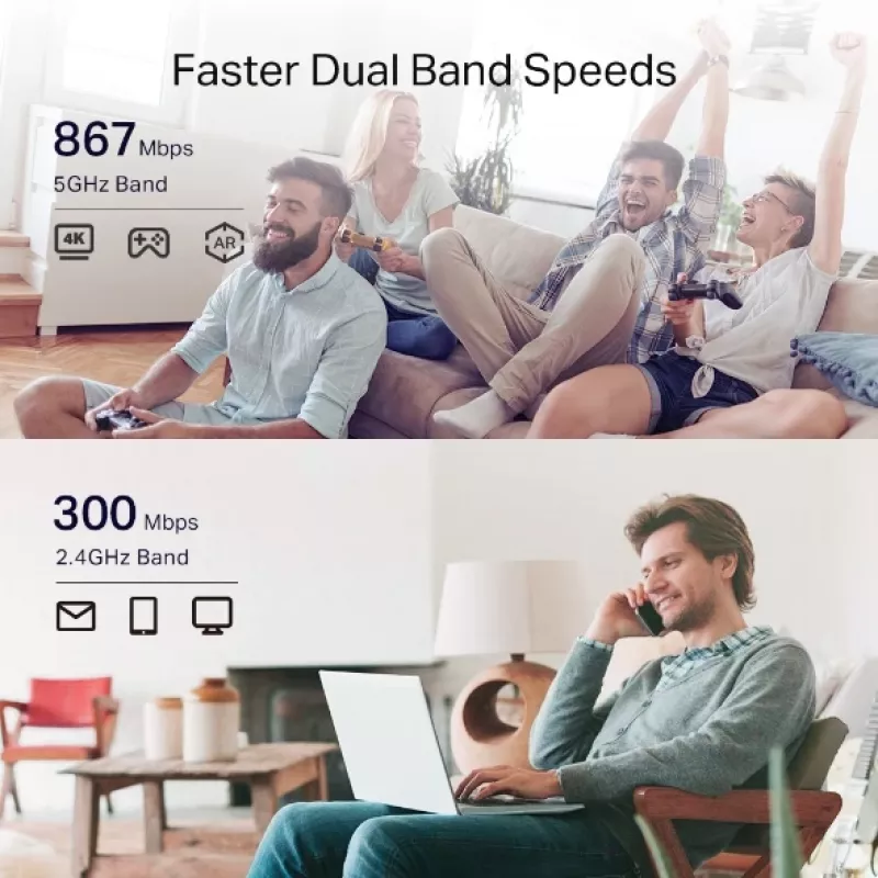 TP-Link RE335 Tinklo kartotuvas 867 Mbit/s Baltas