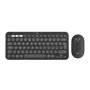 LOGITECH Pebble 2 Combo Tonal Graphite Qwerty US belaidė klaviatūra ir pelė