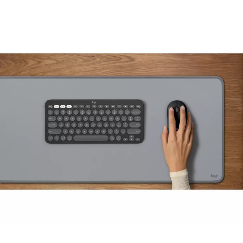 LOGITECH Pebble 2 Combo Tonal Graphite Qwerty US belaidė klaviatūra ir pelė