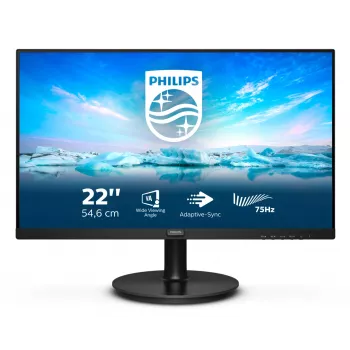 Philips V Line 222V8LA/00 kompiuterio monitorius 54,6 cm (21,5 colio) 1920 x 1080 pikselių Full HD LCD juodas
