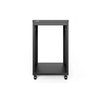 DIGITUS 16U AVS stovas 780x507x460mm srieginės tvirtinimo angos ratukai juodas