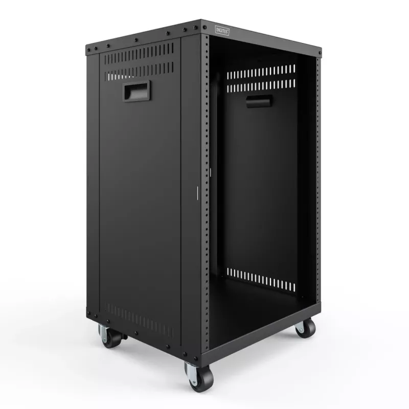 DIGITUS 16U AVS stovas 780x507x460mm srieginės tvirtinimo angos ratukai juodas