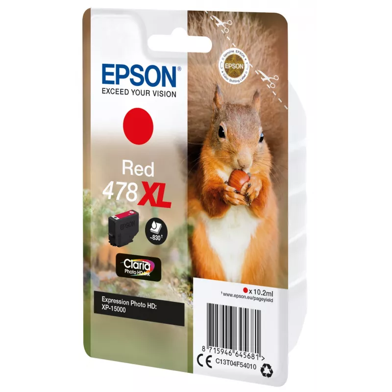 Epson Squirrel Singlepack Red 478XL Claria Photo HD rašalinė kasetė