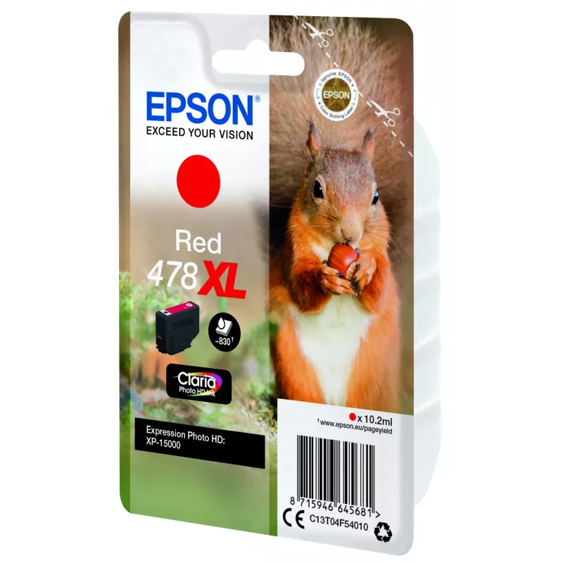 Epson Squirrel Singlepack Red 478XL Claria Photo HD rašalinė kasetė