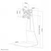 Neomounts FPMA-D850BLACK monitorio stovas 10-27 colių, laisvai pastatomas, 10 kg, 100 x 100 mm, juodas