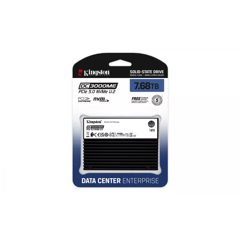 Kingston Technology DC3000ME 7.68TB U.2 PCIe 5.0 NVMe TCG Opal Enterprise SSD