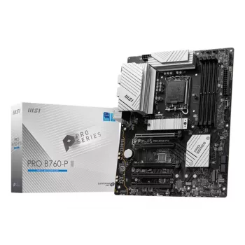 Pagrindinė plokštė MSI PRO B760-P II ATX – Intel B760, LGA 1700, DDR5, 4x DIMM, 256 GB, 2.5Gb LAN, HDMI 2.1, 2x M.2
