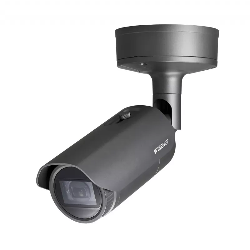Hanwha Vision WiseNet X XNO-6080R lauko IP kamera cilindriniu korpusu, 2 MP, 2,8-12 mm, diena/naktis, atspari vandalizmui, pilkos spalvos
