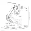 Neomounts FPMA-D885BLACK Monitorio stovas 15-32 col. - dujinė spyruoklė