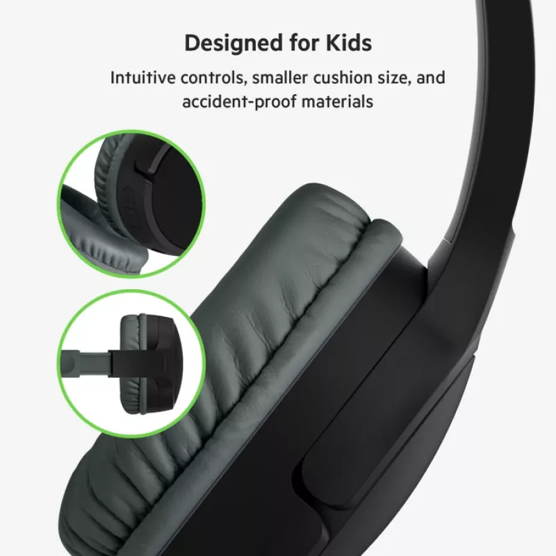 BELKIN SoundForm Kids belaidžiai ausinės vaikams – Stereo – Juoda