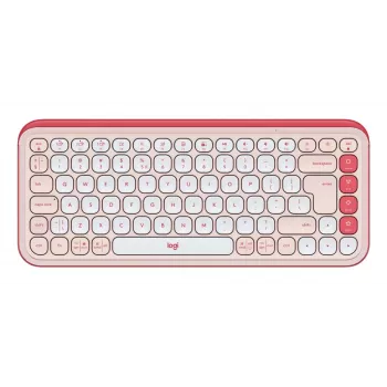 LOGITECH belaidė klaviatūra Pop Icon Keys - Rožinė ir Balta QWERTY UK