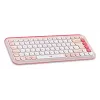 LOGITECH belaidė klaviatūra Pop Icon Keys - Rožinė ir Balta QWERTY UK