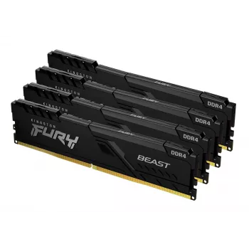 Kingston Technology FURY Beast 128GB DDR4 3600MT/s CL18 DIMM (4 modulių rinkinys) Juoda