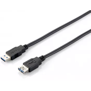 Equip USB 3.0 tipo A ilginamasis kabelis, kištukas į lizdą, 2 m, juodas