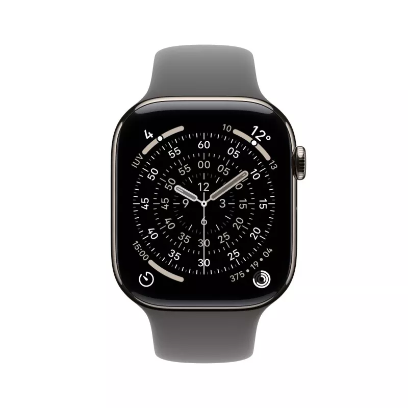 APPLE Watch Series 11 GPS + Cellular 42mm natūralus titano korpusas su Stone Grey Sport dirželiu M/L
