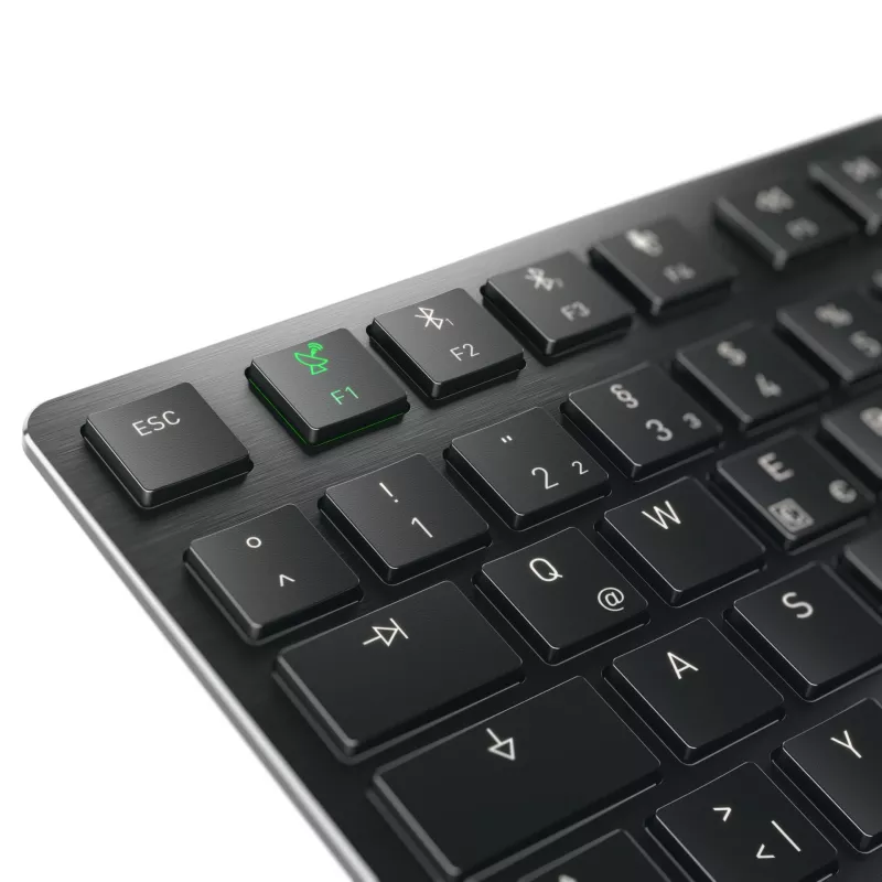 CHERRY KW X ULP 2.0 MINI klaviatūra, 75%, mechaninė, USB / RF belaidė / Bluetooth, QWERTZ vokiškas išdėstymas, juoda