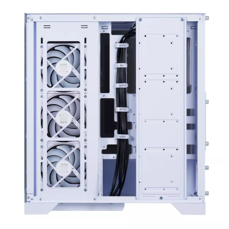 XPG INVADER X BTF MID-TOWER-CASE White, Midi bokštas, PC, Baltas, ATX, micro ATX, Mini-ATX, SPCC, Grūdintas stiklas, 17.5 cm