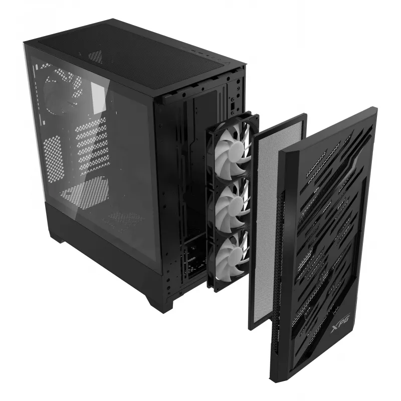 XPG STARKER AIR BTF Mid-Tower Black – Midi korpusas, ATX, EATX, micro ATX, Mini-ITX, SPCC, grūdintas stiklas, žaidimams