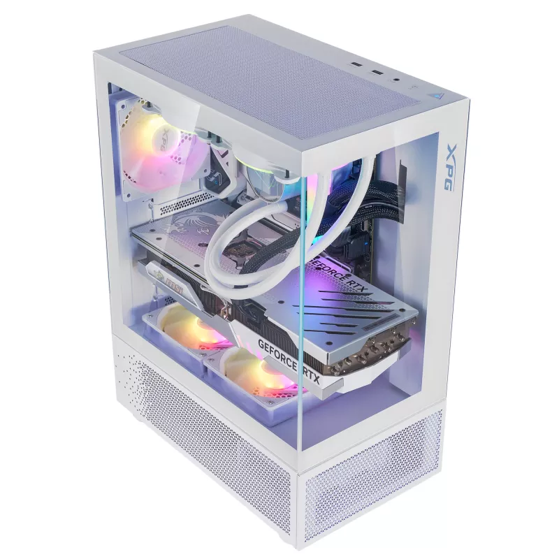 XPG INVADER X MINI KOMPAKTUS MID-TOWER KORPUSAS Baltas