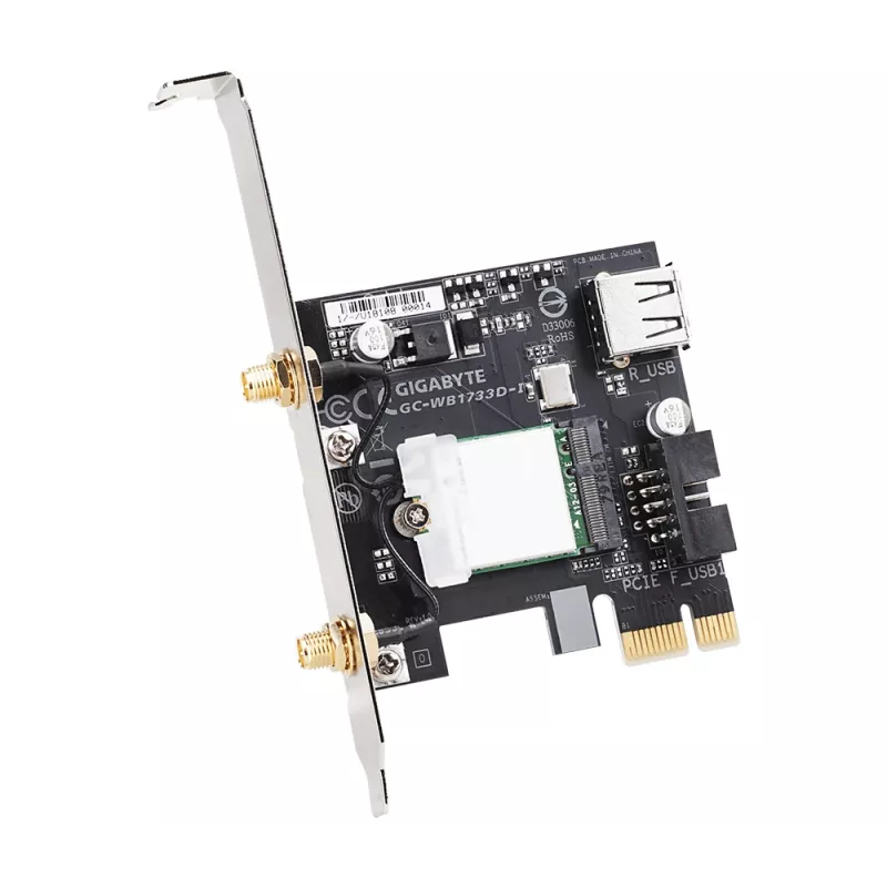 GIGABYTE GC-WB1733D-I vidinė tinklo plokštė WLAN / Bluetooth 1733 Mbit/s