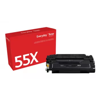 Juodas toneris Everyday™ Black Toner by Xerox, suderinamas su HP 55X (CE255X), didelės talpos