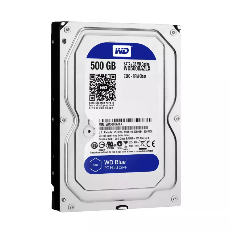 WESTERN DIGITAL Kietasis diskas - Wd Blue WD5000AZLX - 500GB - SATA 3,5 colio - 7200 aps/min - 32 MB buferis