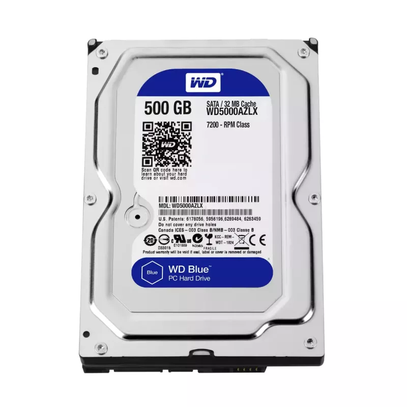WESTERN DIGITAL Kietasis diskas - Wd Blue WD5000AZLX - 500GB - SATA 3,5 colio - 7200 aps/min - 32 MB buferis
