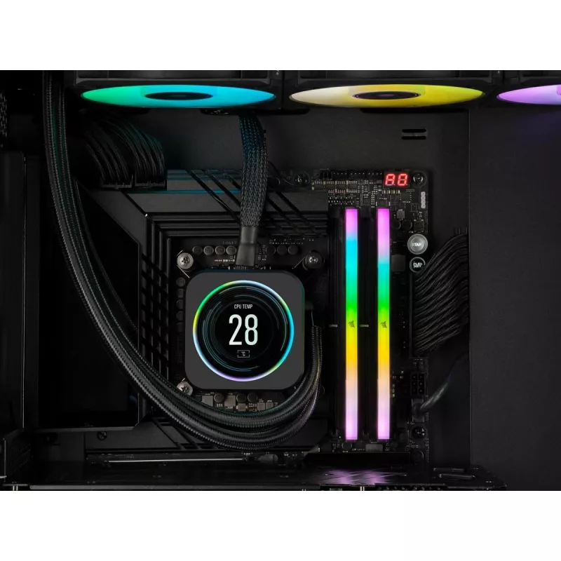 CORSAIR Vengeance RGB 32GB (2x16GB) DDR5 6000MHz CL36 atminties rinkinys – juodas