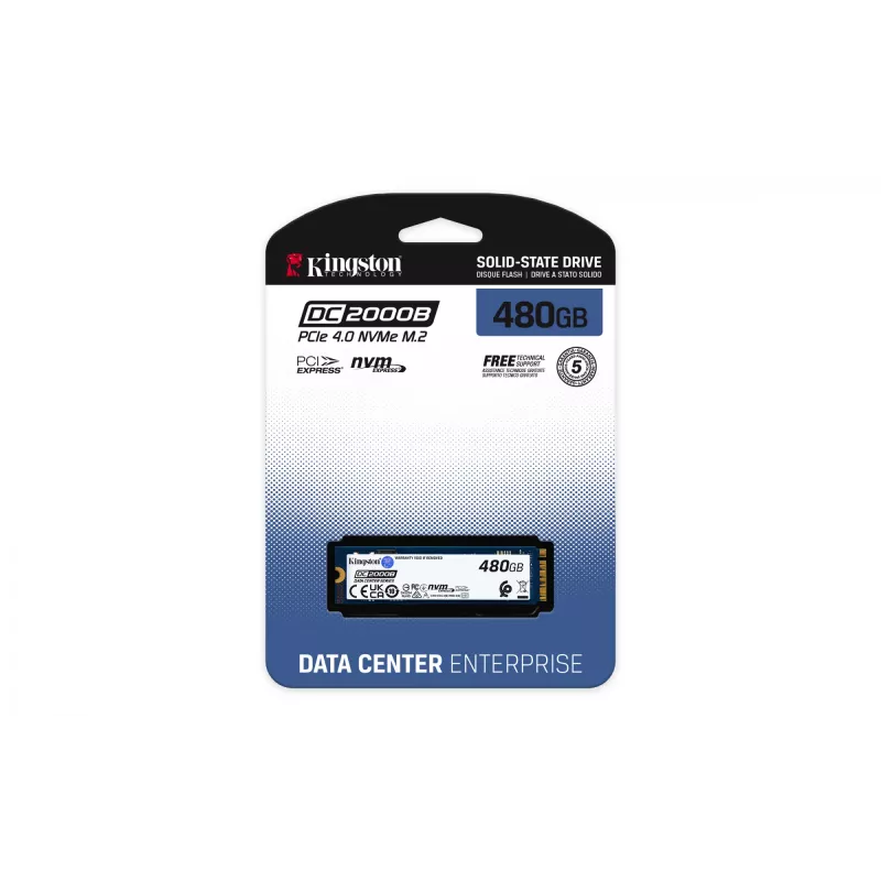 Kingston Technology DC2000B 480GB PCIe 4.0 M.2 2280 Įmonės SSD