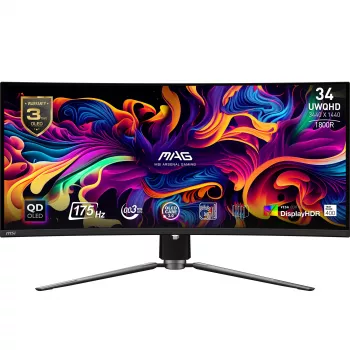 Monitorius MSI MAG 341CQPDE QD-OLED 86,4 cm (34 col.) 3440x1440 UltraWide Quad HD juodas