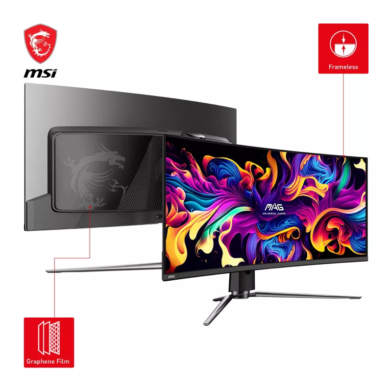 Monitorius MSI MAG 341CQPDE QD-OLED 86,4 cm (34 col.) 3440x1440 UltraWide Quad HD juodas