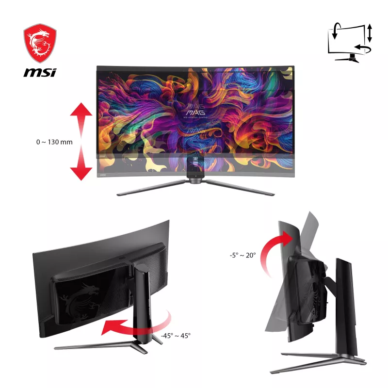 Monitorius MSI MAG 341CQPDE QD-OLED 86,4 cm (34 col.) 3440x1440 UltraWide Quad HD juodas