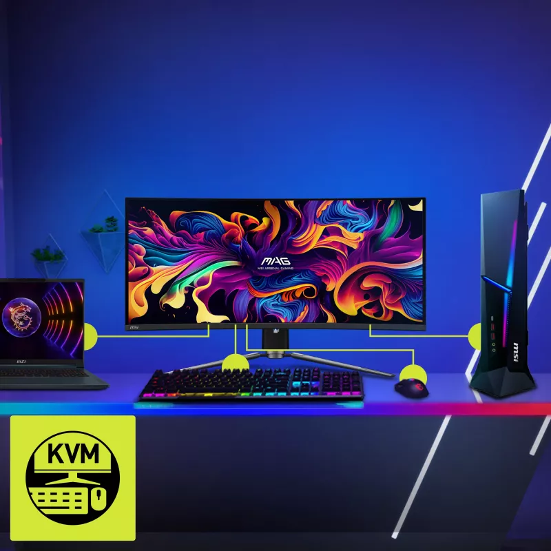 Monitorius MSI MAG 341CQPDE QD-OLED 86,4 cm (34 col.) 3440x1440 UltraWide Quad HD juodas