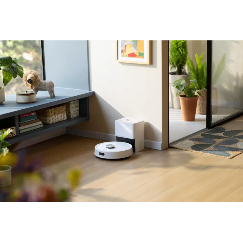Roborock Q7 TF+ belaidis dulkių siurblys robotas, 10000 Pa, LiDAR navigacija, šlapias valymas, automatinė bazinė stotelė, balta