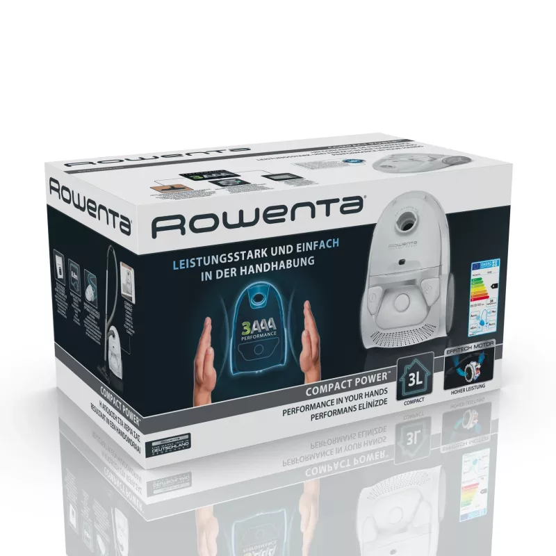Siurblys Rowenta Compact Power RO3927 3 L cilindrinis sausas 750 W dulkių maišelis