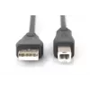 Digitus AK-300105-018-S USB 2.0 kabelis, A tipo kištukas – B tipo kištukas, 1,8 m, juodas